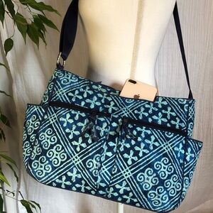VERA BRADLEY Cuban Tiles large crossbody bag tote purse w/ adjustable strap